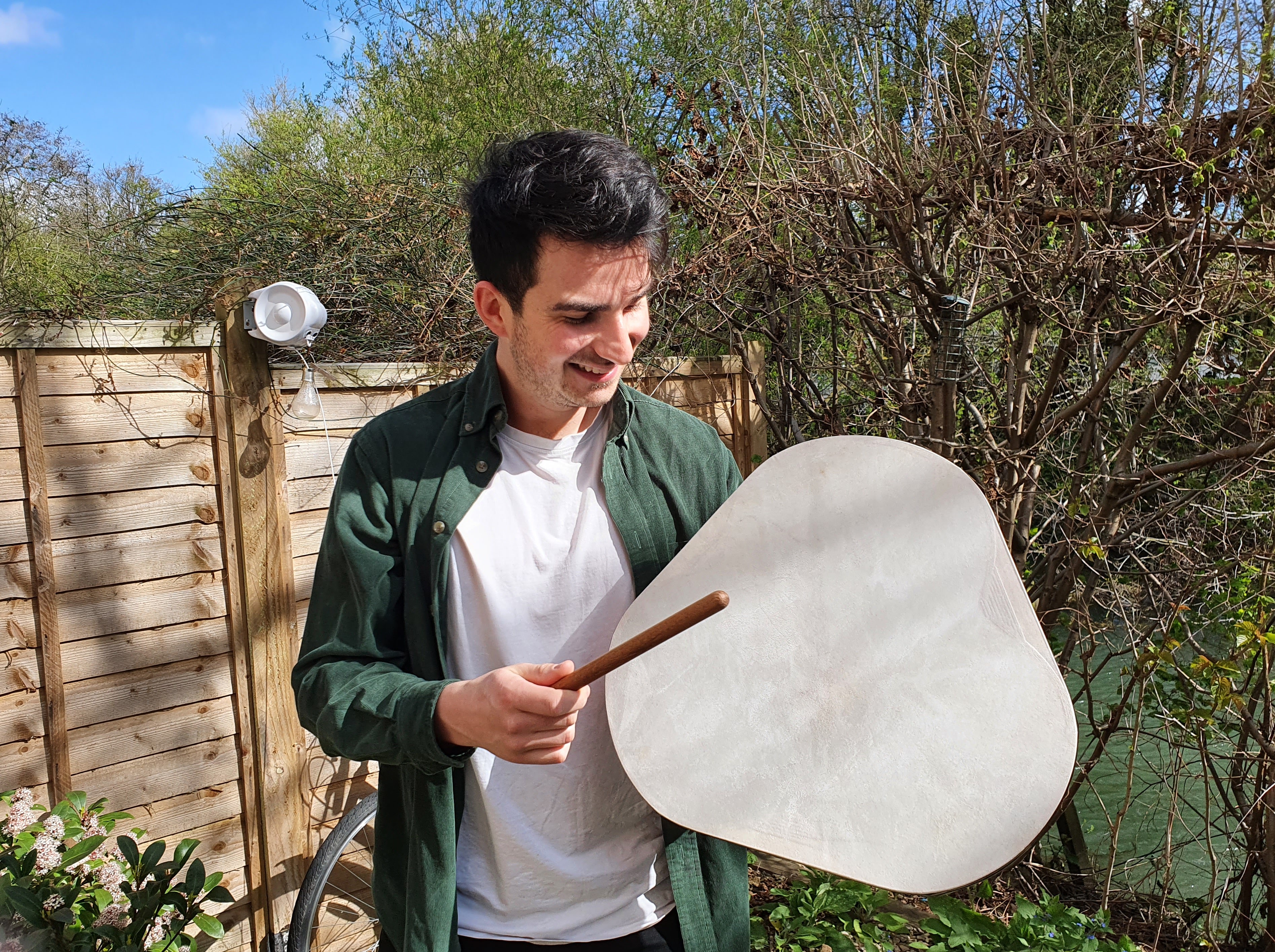 Laurence Wroe demonstrating a funky drum