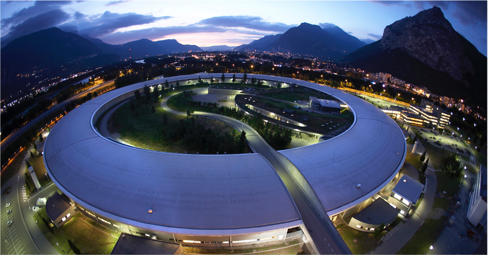 An aerial view of the ESRF