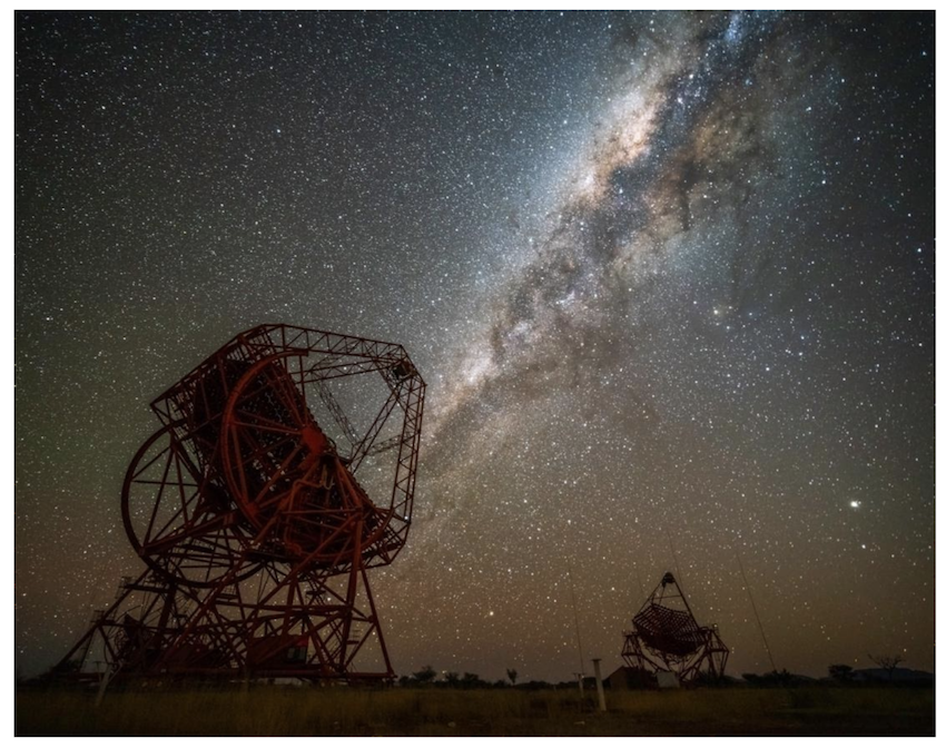 The telescopes of the High Energy Spectroscopic System (HESS) in Namibia