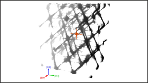 Reciprocal space image of shock-compressed fcc.