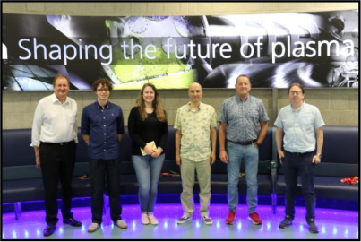 Part of the experimental team in the Orion rotunda.