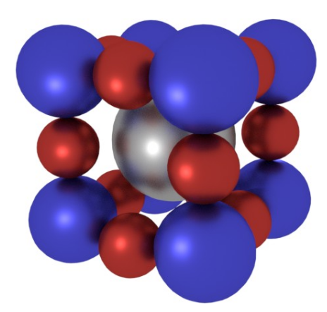 Rigid sphere model of a perovskite