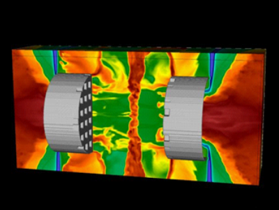 FLASH simulation of the TDYNO platform, associated with Gianluca Gregori's NIF Discovery Science campaign.