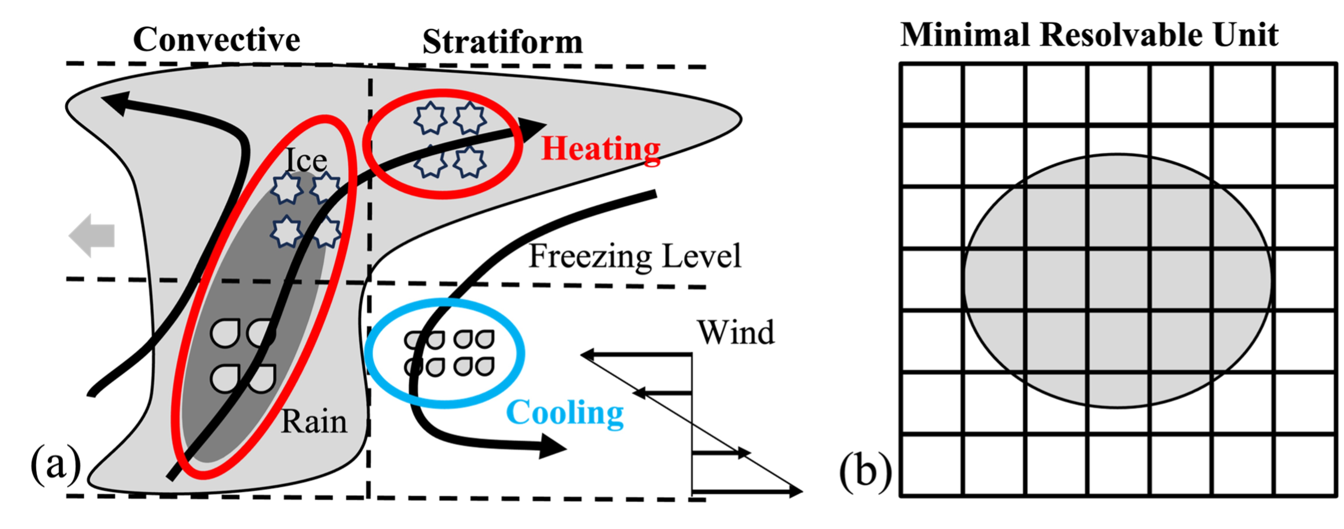 A schematic of a Mesoscale Convective System