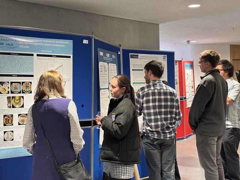 Students in front of poster boards