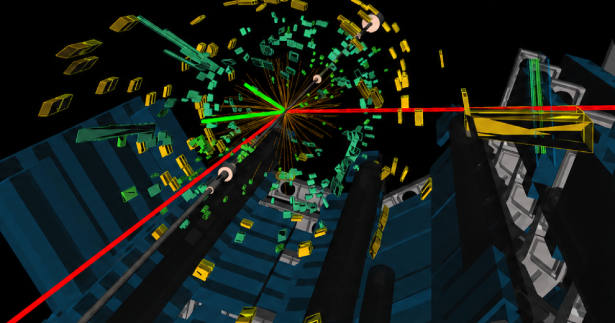 Photograph accompanying ATLAS finds strong evidence of entanglement between two Z bosons from a Higgs decay