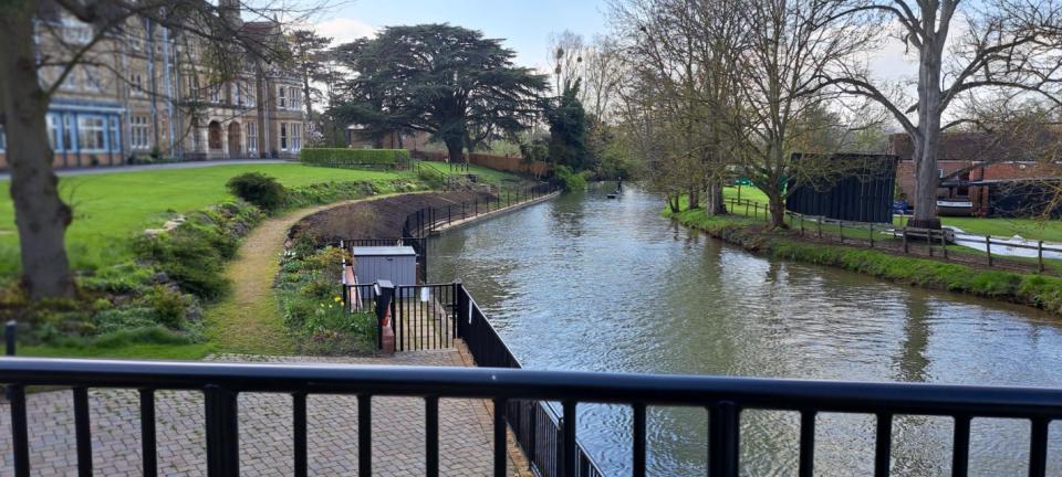 An image of the river passing by St Hilda's College