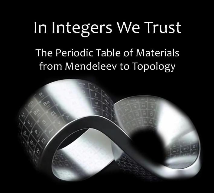 In Integers We Trust: The Periodic Table of Materials from Mendeleev to Topology