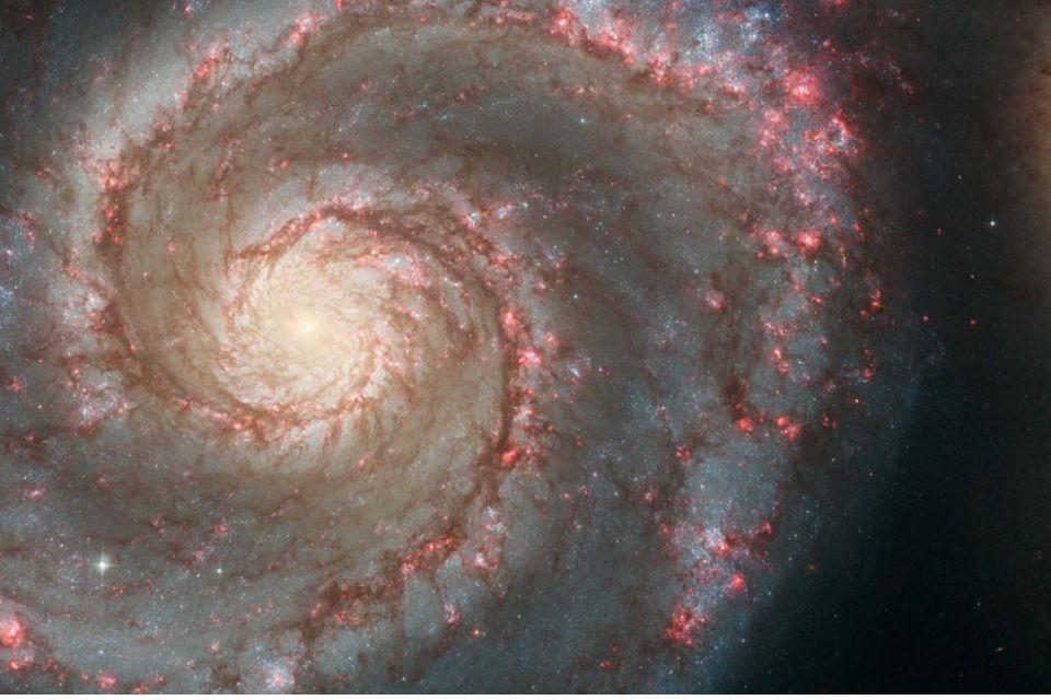 The whirpool galaxy M51. Bright lanes of star formation may be triggered by interactions with a nearby companion. In Oxford we study the growth, evolution, central black holes, star formation rates and instellar medium of galaxies, the building blocks of our universe.  Credit: NASA, ESA, S. Beckwith (STScI) and the Hubble Heritage Team (STScI/AURA)