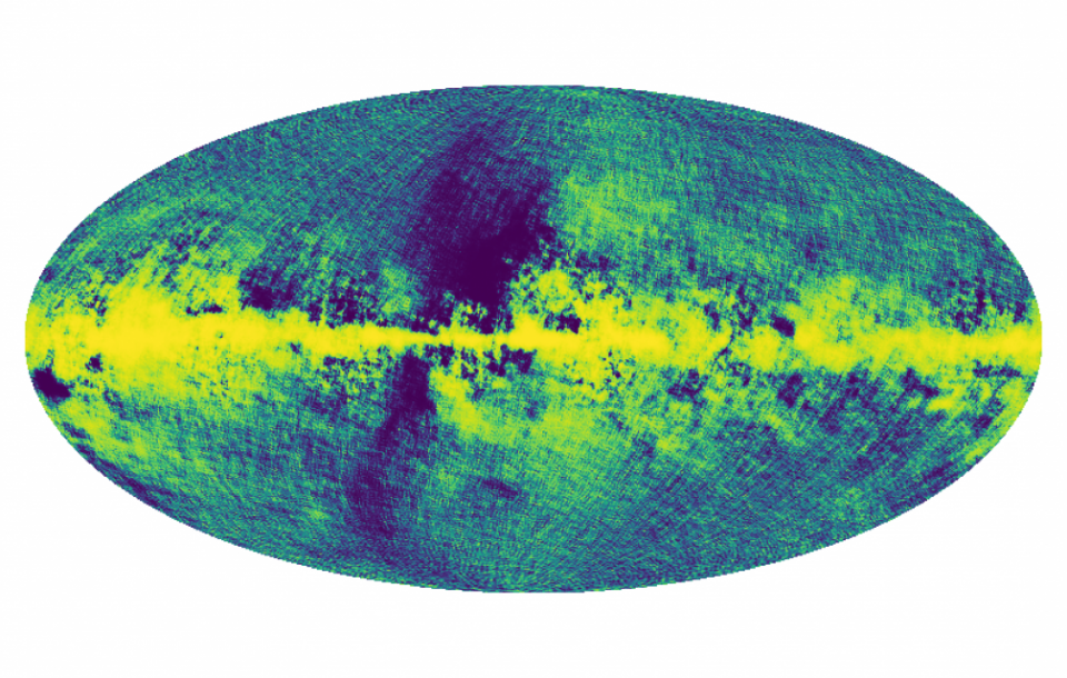 Polarization map of the CMB + galactic foregrounds at 140 GHz