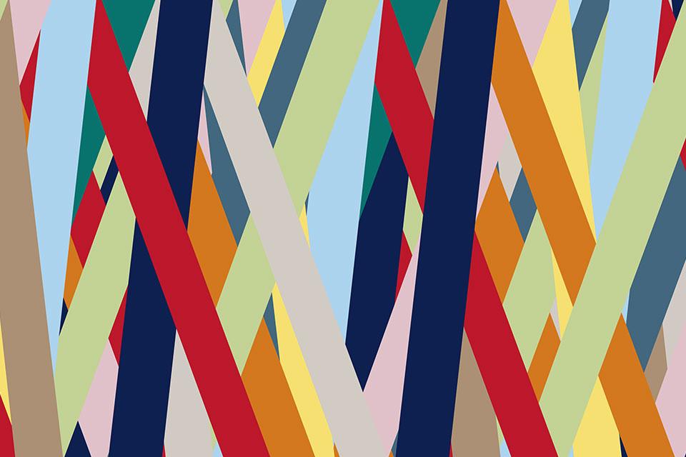 Multi-coloured lines