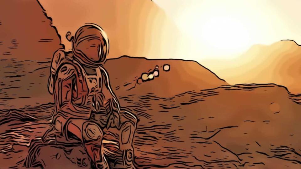 An illustration about 'The Martian'