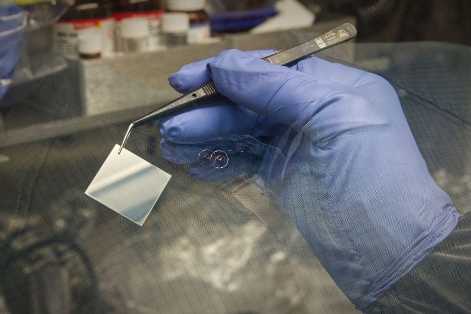 Scientists at Oxford University Physics have created a highly flexible new material which can be applied to almost any surface to generate solar power. Credit: Martin Small