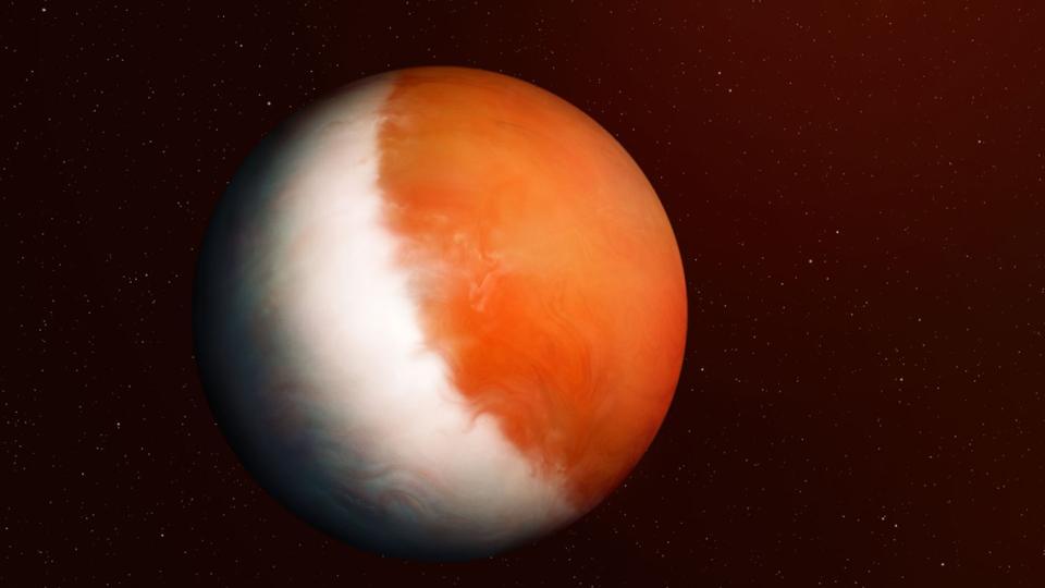 Graphic of planet LTT 9779 b