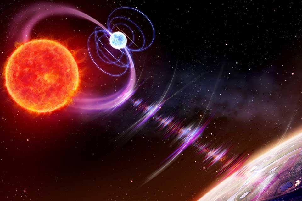 Graphic of two-star system