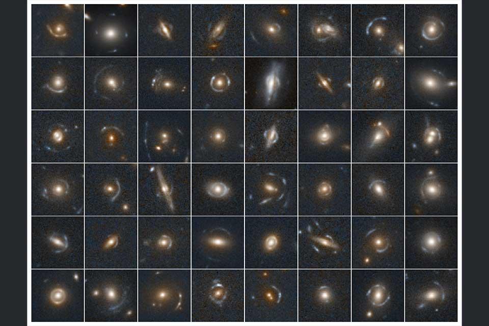 Examples of gravitational lenses that Euclid captured in its first observations of the Deep Field areas