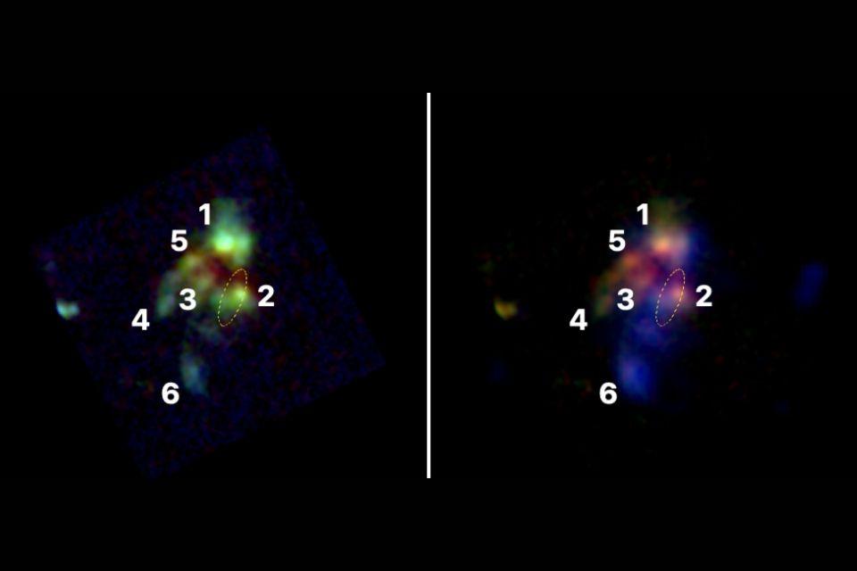 NASA/ESA/CSA JWST images of the complex of galaxies associated with the distant radio source TGSSJ1530+1049