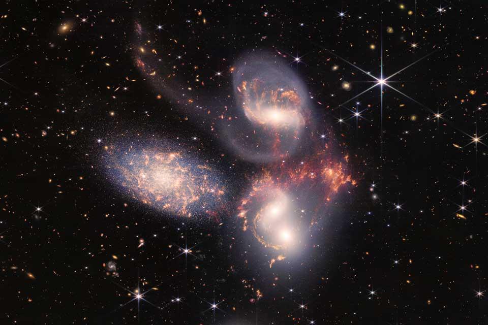 Stephan's Quintet (a group of five galaxies) 