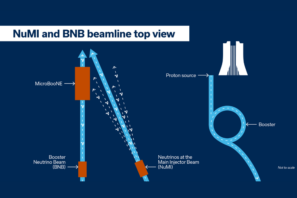 NuMI and BNB beamline top view