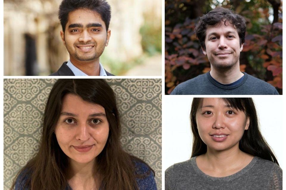 Clockwise from top left: Shubham Kulkarni, Dr Joseph Goodwin, Dr Kun Peng; Dr Oana Bazavan