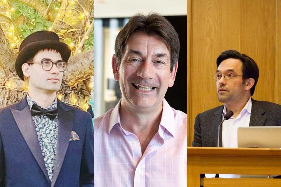 Dr Mustafa Bakr, Professor Philip Burrows and Professor Alex Schekochihin