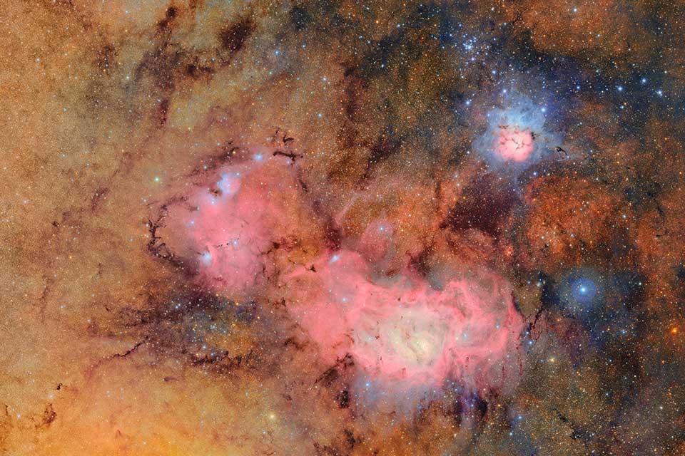 NSF-DOE Rubin Trifid and Lagoon nebulas