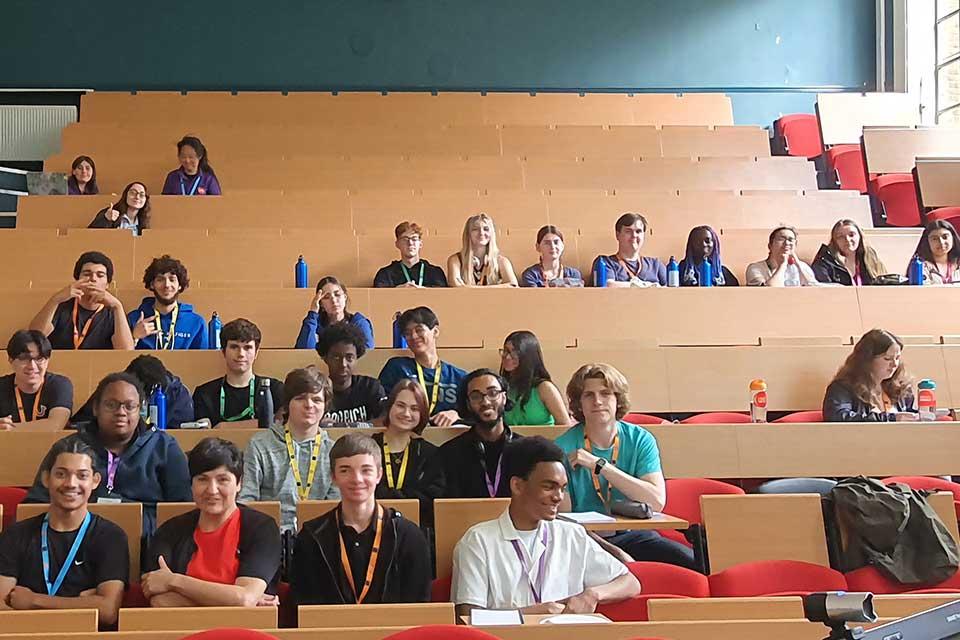 Students sitting in a lecture theatre