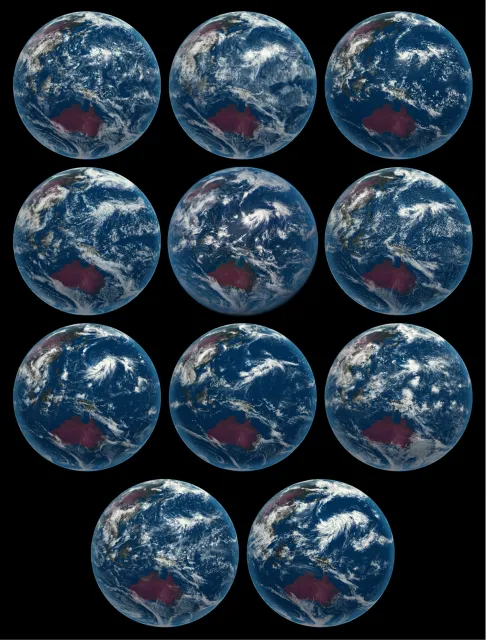 Eleven images of the Earth from space