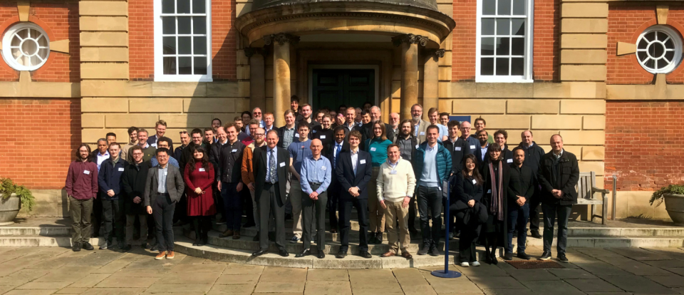 Attendees of the OxCHEDS Annual Meeting 2025 outside Talbot Hall.