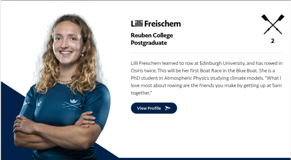 Smiling woman with arms crossed wearing dark blue rowing lycra