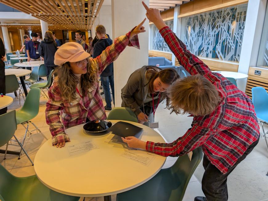 Young people interested in physics