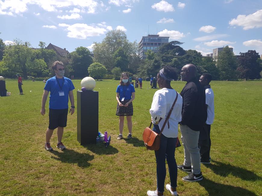 Researchers chat to members of the community about the solar system and space-related research