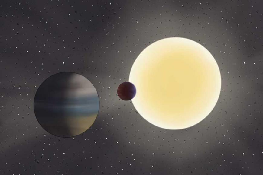 Artist's impression of what the two-planet system might look like