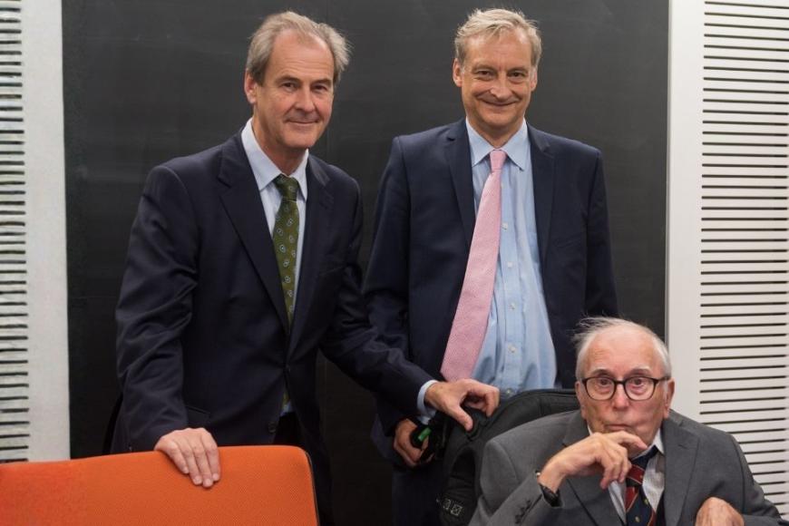 From left to right: James Dodd, Professor John Wheater and Jack Paton