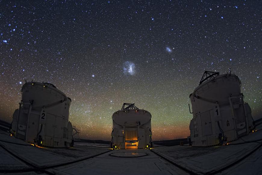 The night sky from ESO's Paranal Observatory in Chile. 
