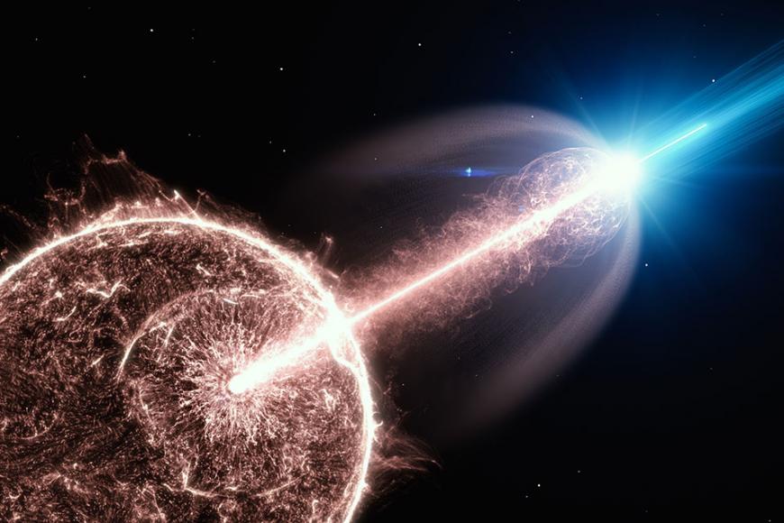 Image of gamma-ray burst taken by HESS