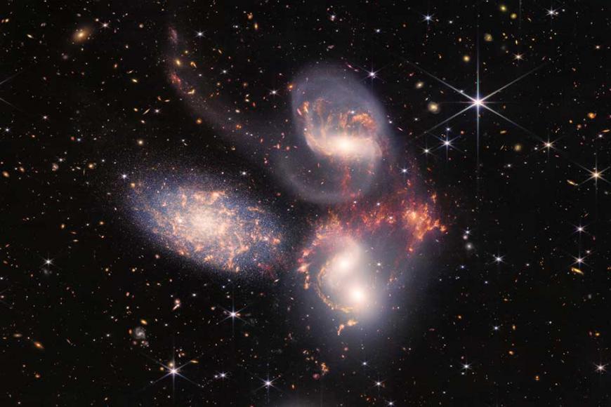 Stephan's Quintet (a group of five galaxies) 