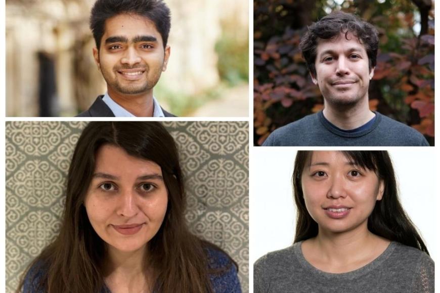 Clockwise from top left: Shubham Kulkarni, Dr Joseph Goodwin, Dr Kun Peng; Dr Oana Bazavan