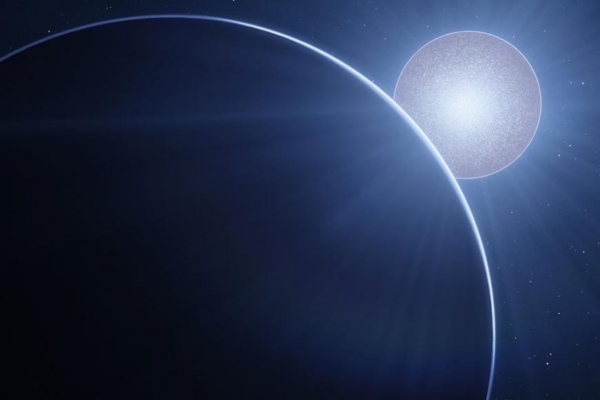 Artist's impression of spectra of exoplanet