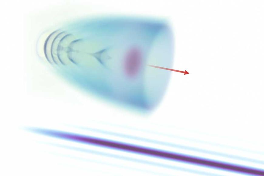 Artist's impression of a laser-plasma accelerator