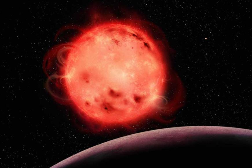 Artistic representation of the TRAPPIST-1 red dwarf star