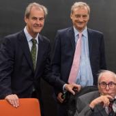 From left to right: James Dodd, Professor John Wheater and Jack Paton