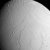 Image of saturn in grey. 