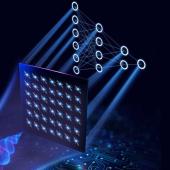 Artist’s illustration of the RAVEN technique, which measures a complex light pulse using micro foci and spectral dispersion, which is then fed into a neural network for retrieval.
