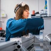 Dr Robin Timmis aligns the OHREX spectrometer