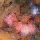 NSF-DOE Rubin Trifid and Lagoon nebulas