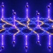 Witness spins above and below the quantum spin liquid interact by propagation of spinons within it.