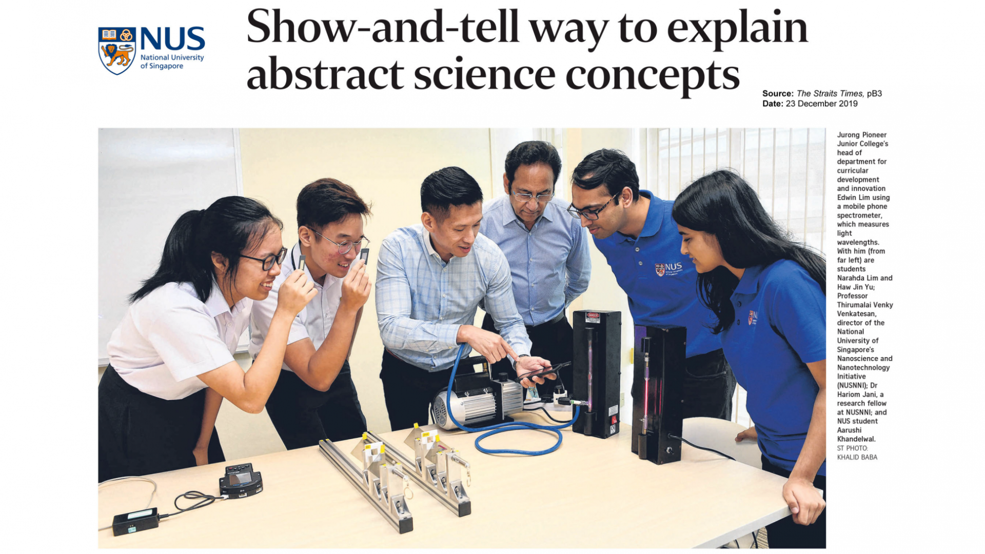 Show-and-tell way to explain science concepts