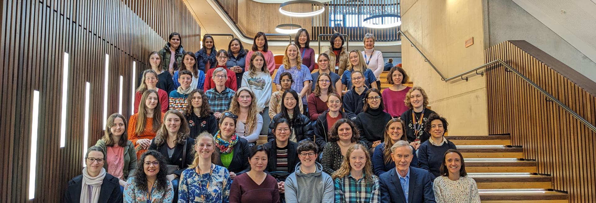 A photo of a group of women in the Oxford physics department