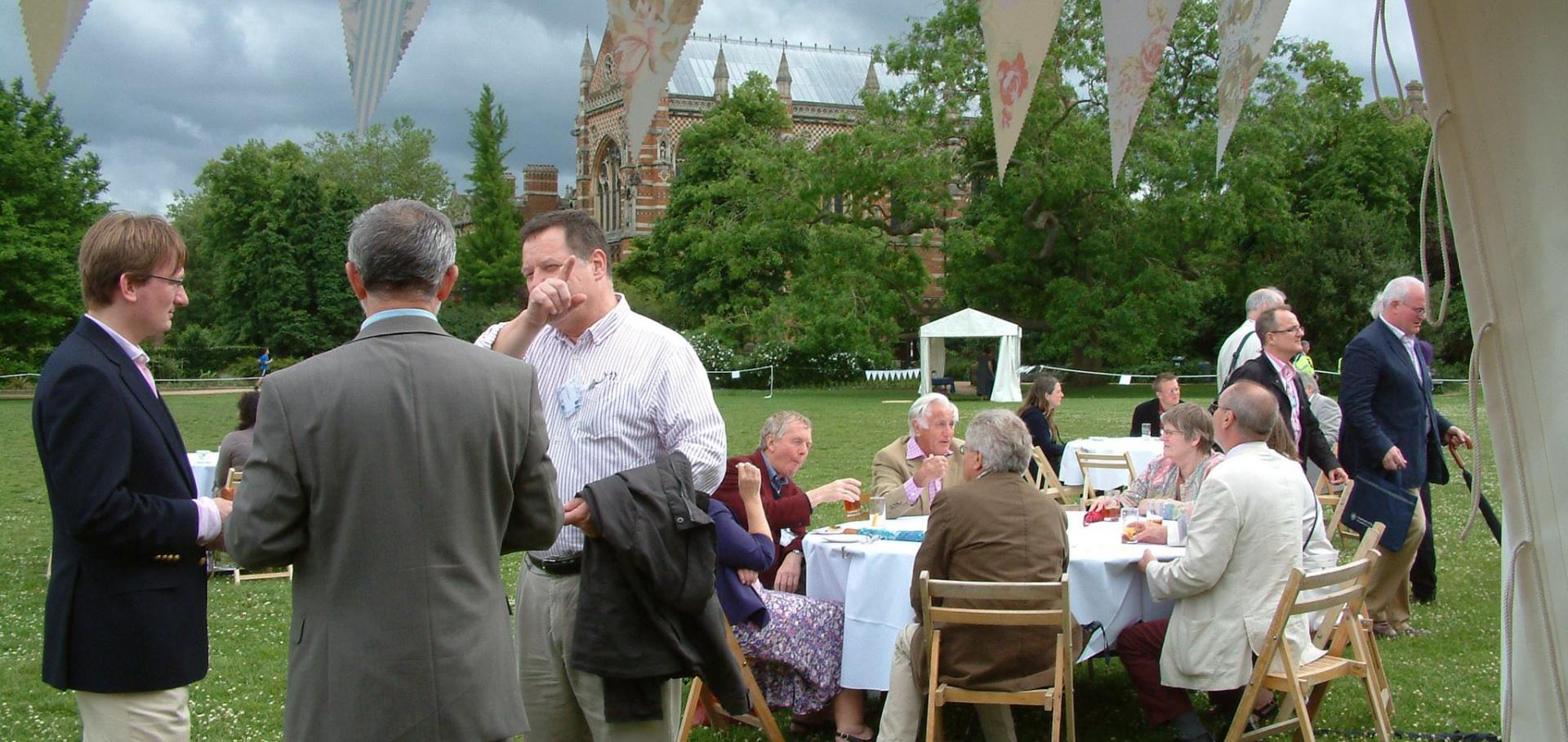 Alumni at a Summer Garden party